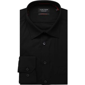 Jupiter Modern Fit Overhemd zwart, Effen