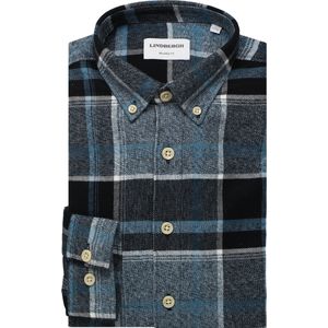 Lindbergh Overhemd blauw/zwart/wit, Ruit