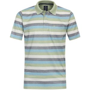 Redmond Casual Regular Fit Polo shirt Korte mouw groen/wit