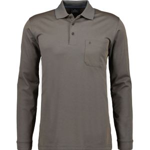 RAGMAN - Poloshirt - Taupe - Lange Mouw - Effen
