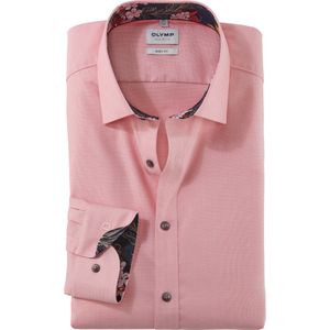 OLYMP Level Five Overhemd koraal, Faux-uni