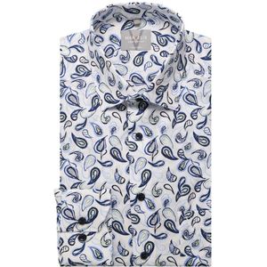 Marvelis Comfort Fit Overhemd blauw/wit, Motief