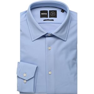 BOSS Jersey shirt lichtblauw, Gestructureerd