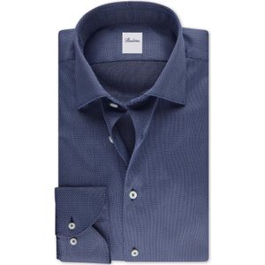 Stenströms Overhemd donkerblauw, Gestructureerd