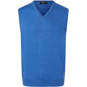 MAERZ Superwash Classic Fit Slipover donkerblauw, Effen