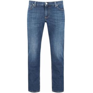 Alberto Slim Fit Jeans Blauw, Effen