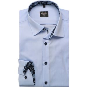 Marvelis Overhemd blauw, Effen