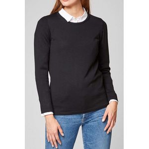 MAERZ Trui ronde halszwart, Effen