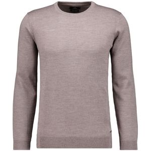 RAGMAN Gebreide trui ronde halslichtbruin, Effen