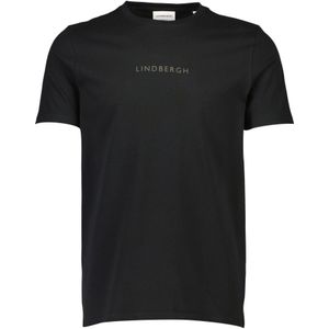 Lindbergh T-Shirt ronde hals zwart, Effen