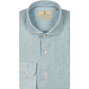 Thomas Maine Linnen Overhemd lichtblauw, Effen