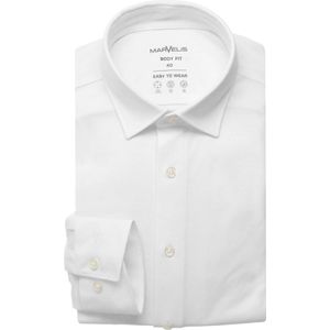 Marvelis Body Fit Jersey shirt wit, Gestructureerd