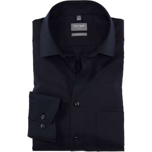 OLYMP Luxor Comfort Fit Overhemd zwart, Effen