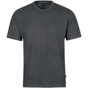 TRIGEMA Comfort Fit T-Shirt ronde hals antraciet, Melange