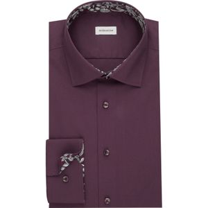 Seidensticker - Slim Fit - Overhemd - Lila - 100% Katoen, Strijkvrij, Kent-kraag, Lange Mouwen