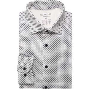 Marvelis Performance Overhemd blauw, Stippen