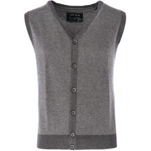 Marvelis - Casual - Gebreid Vest - Antraciet - Melange