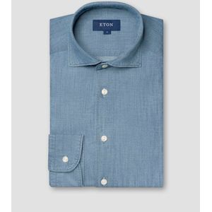 Eton - Overhemd - Blauw - Denim Twill - Slim Fit - Katoen