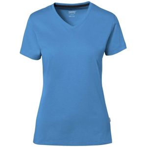 HAKRO Regular Fit Dames T-shirt blauw, Effen