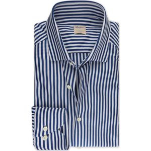 Stenströms Casual Jersey shirt blauw/wit, Gestreept