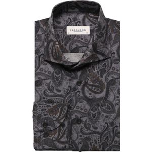 Profuomo Slim Fit Overhemd blauw, Paisley