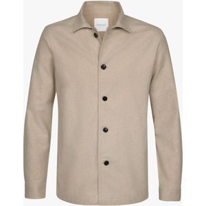 Profuomo Flanellen Overhemd beige, Effen