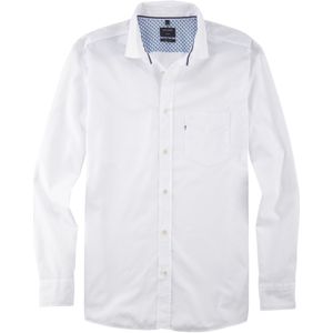 OLYMP Casual Overhemd wit, Faux-uni