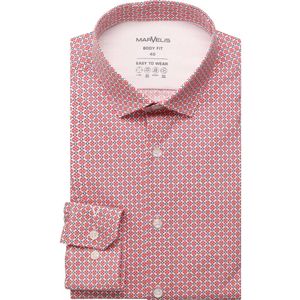 Marvelis Performance Overhemd wit/blauw/rood, Motief