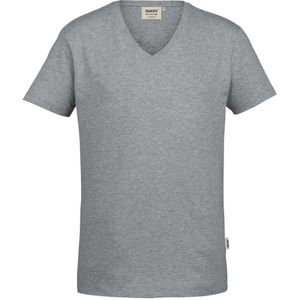 HAKRO T-Shirt V-hals grijs, Melange