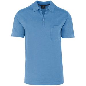 RAGMAN Softknit Polo shirt Korte mouw aqua