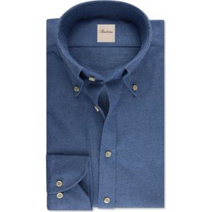 Stenströms Flanellen Overhemd blauw, Effen