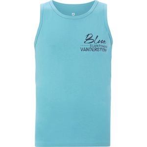 Jan Vanderstorm Tanktop turquoise, Bedrukt