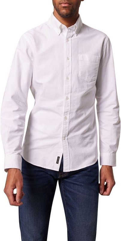 Pierre Cardin - Overhemd - Brilliant White - Lange Mouwen - Getailleerd