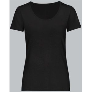 TRIGEMA Slim Fit Dames T-shirt zwart, Effen