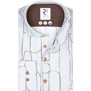 R2 Amsterdam Overhemd lichtblauw, Motief