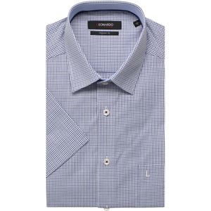 Leonardo by Jupiter Overhemd Korte mouw middenblauw