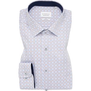 ETERNA Overhemd middenblauw, Bedrukt