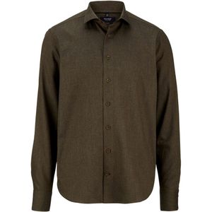 OLYMP SIGNATURE Soft Business Overhemd olijf, Effen