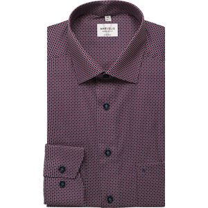 Marvelis Overhemd donkerrood, Bedrukt