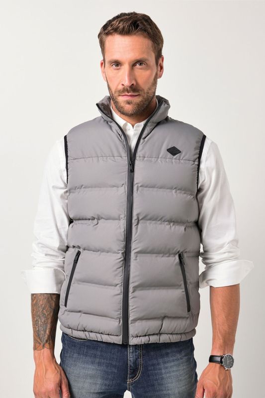 JP1880 Gewatteerd vest grijs, Effen