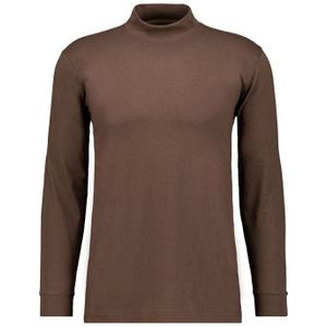 RAGMAN Longsleeve mokka, Effen