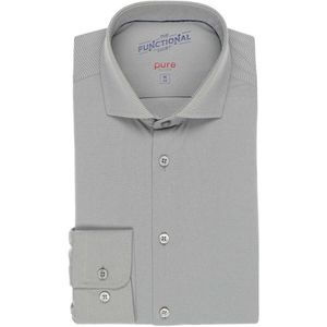 Pure Functional Slim Fit Jersey shirt grijs, Effen