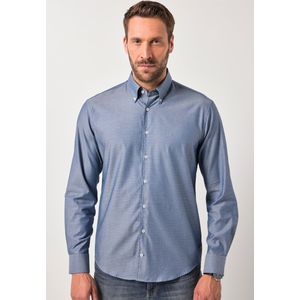 JP1880 Overhemd blauw, Bedrukt