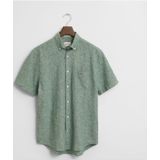 Overhemd - Mélange - Kwartmouw - Regular Fit - Button-down Kraag - Linnen