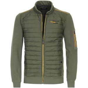 Casa Moda Casual Fit Sweatjacket groen, Effen