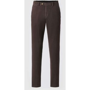 HILTL Trento Slim Fit Chino donkerbruin, Effen