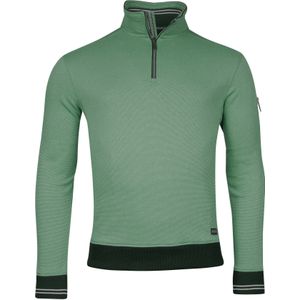 Baileys Half-Zip Sweater groen, Effen