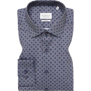 ETERNA Overhemd donkerblauw, Bedrukt