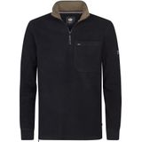 Petrol Industries Sweatshirt ritssluitingzwart, Effen