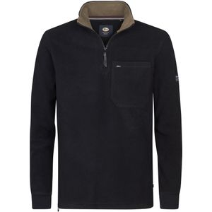 Petrol Industries Sweatshirt ritssluitingzwart, Effen